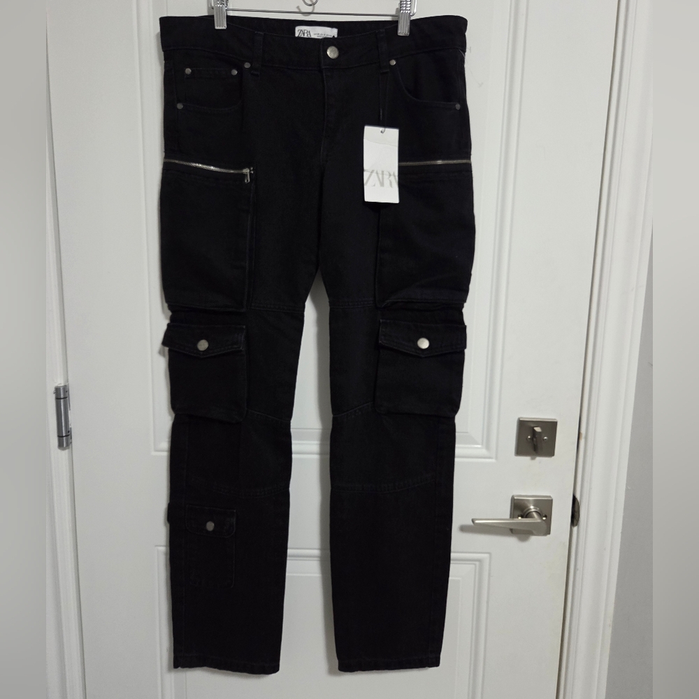 NWT - Zara ZW Collection Women's Slim Fit Cargo Jeans - US 8